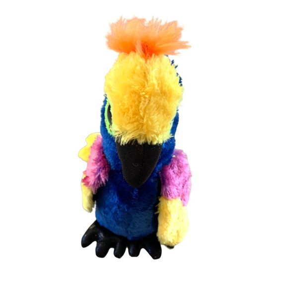 Ty Silk Beanie Babies Plush Wynnie Parrot MaCaw 6 in Tall Stuffed Animal Toy Mul - Picture 2 of 5